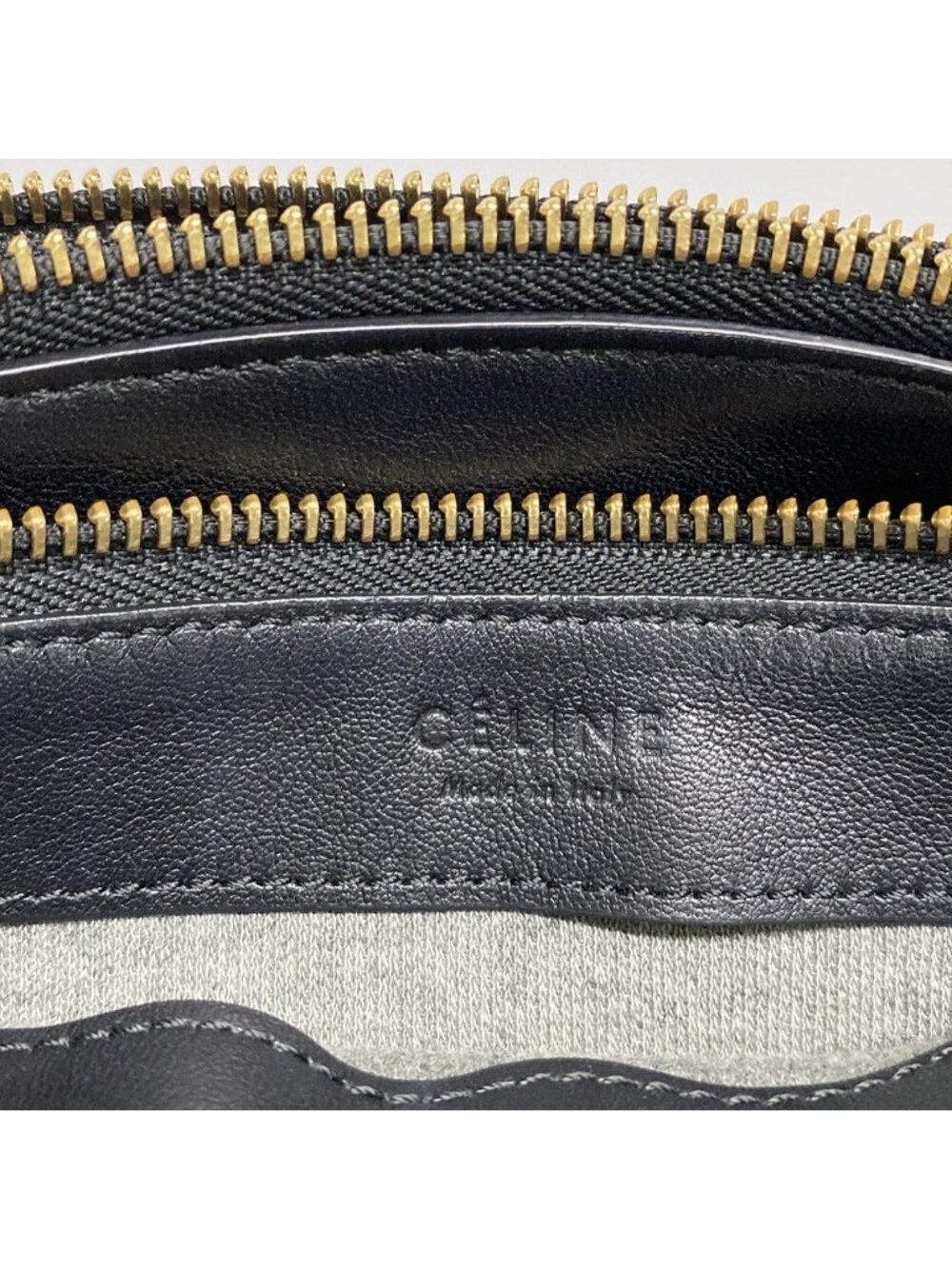 Celine Shoulder Bag Triolage Black Leather - Picture 9 of 15